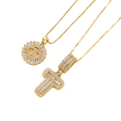 Initial Letter Pendant Necklaces