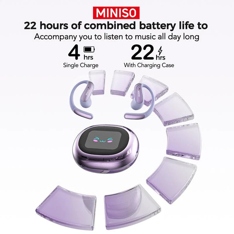 Wireless Bluetooth Translator Earphones, Featuring a Color Touchscreen, Ergonomic Design, 40-Hour Battery Life