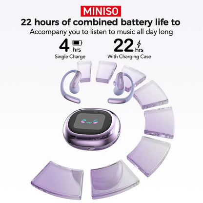 Wireless Bluetooth Translator Earphones, Featuring a Color Touchscreen, Ergonomic Design, 40-Hour Battery Life