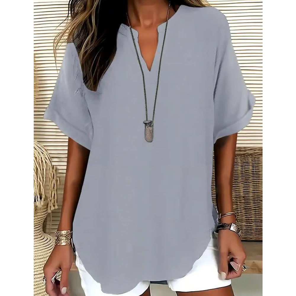 Women's Plain Shortsleeve Blouse