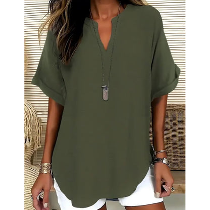 Women's Plain Shortsleeve Blouse