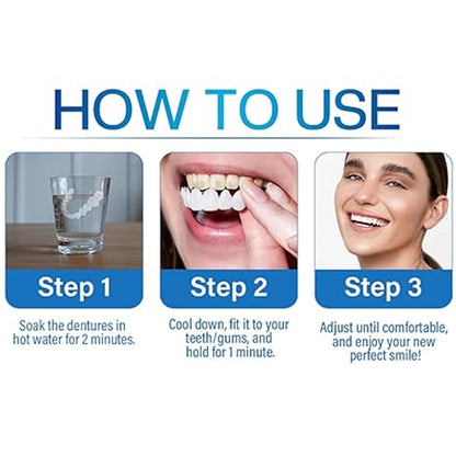 Moldable Dentures - Set of Upper and Lower Dentures
