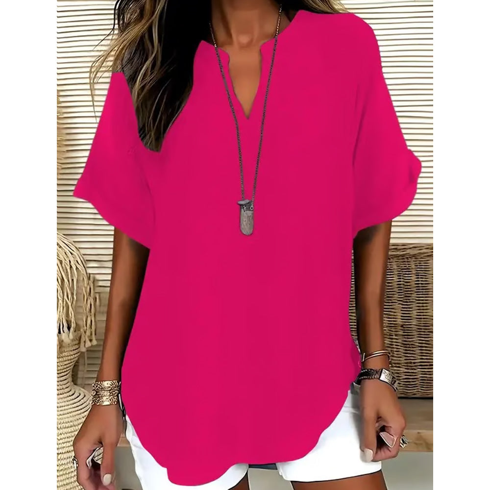 Women's Plain Shortsleeve Blouse