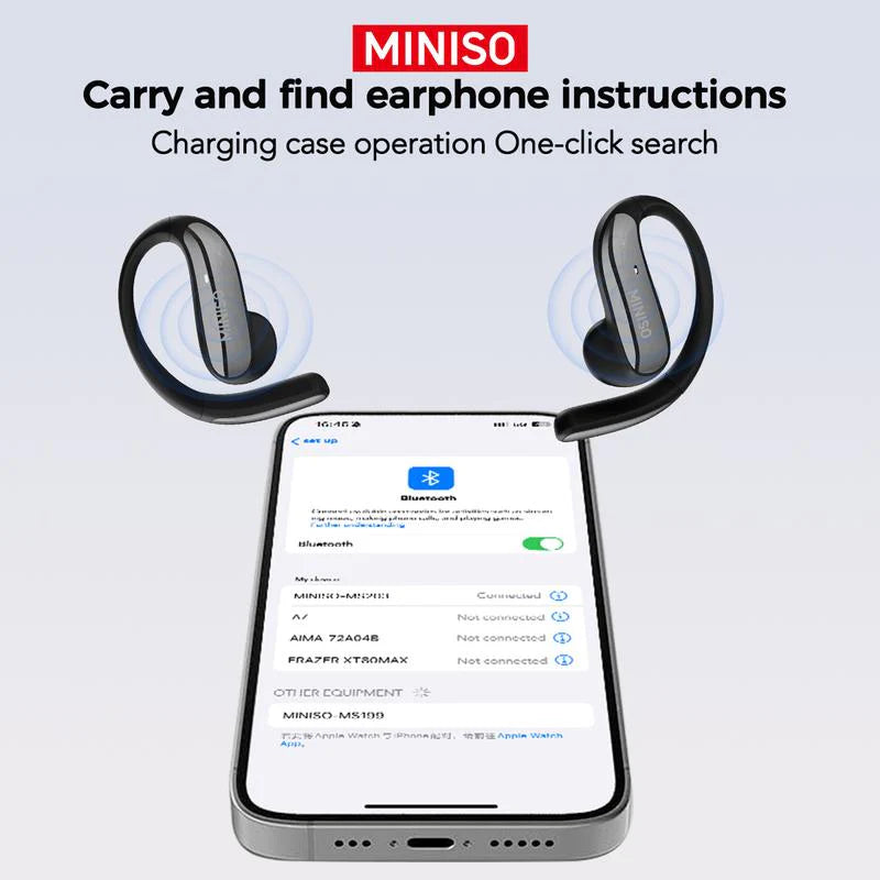 Wireless Bluetooth Translator Earphones, Featuring a Color Touchscreen, Ergonomic Design, 40-Hour Battery Life