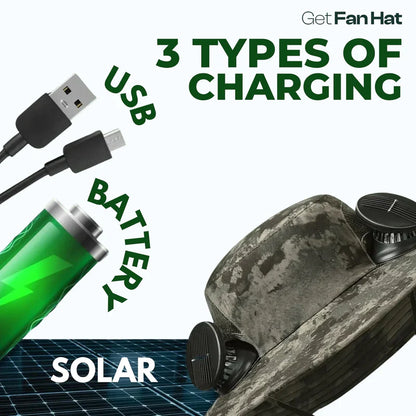 Buy 1, Get 2nd 50% Off / Solar-powered hat with fan